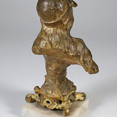 Bohemienne Gilt Metal Art Nouveau Bust of a Young Lady