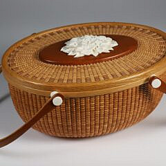 Alan S.W. Reed Oval Double Swing Handle Nantucket Friendship Basket, circa 2011