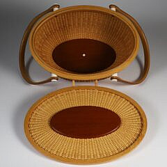 Alan S.W. Reed Oval Double Swing Handle Nantucket Friendship Basket, circa 2011