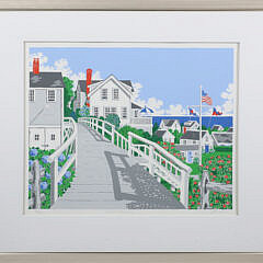 Eric Holch Limited Edition Lithograph "Sconset Footbridge", ED. #110/200