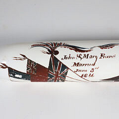 Milk Glass Painted Rolling Pin, circa 1846-1856 “Collingwood Anniversary”