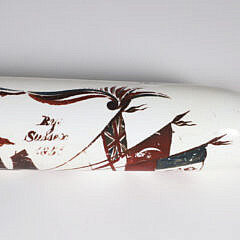 Milk Glass Painted Rolling Pin, circa 1846-1856 “Collingwood Anniversary”