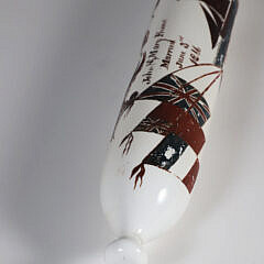 Milk Glass Painted Rolling Pin, circa 1846-1856 “Collingwood Anniversary”