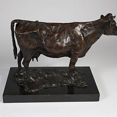 Alexandria Whitney Bronze Sculpture of a Standing Bull, Signed AEW ’83