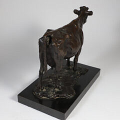 Alexandria Whitney Bronze Sculpture of a Standing Bull, Signed AEW ’83
