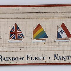 Oil Painting on Door Panel “Rainbow Fleet – Nantucket”