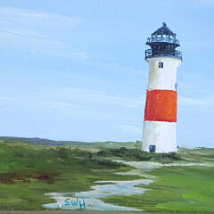 Sharon Woods Hussey Miniature Oil on Panel “Sankay Light”