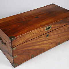 Chinese Export Camphorwood Brass Bound Trunk, 19th Century