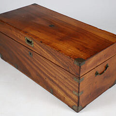Chinese Export Camphorwood Brass Bound Trunk, 19th Century