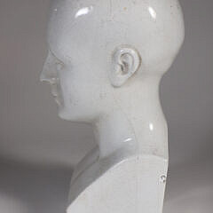White Ceramic Phrenology Head