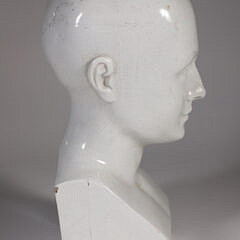 White Ceramic Phrenology Head