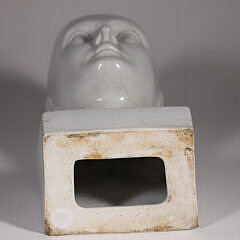 White Ceramic Phrenology Head