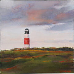 Suzanne Lingeman Oil on Canvas “Sankaty Light”