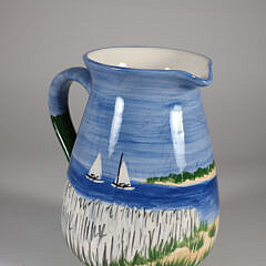 Ceramic Brant Point Lighthouse Pitcher by Rossanne Herring Design