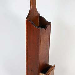 Carved Wood Pipe Box with One Drawer, 19th Century