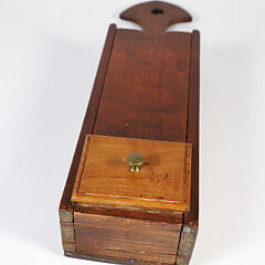 Carved Wood Pipe Box with One Drawer, 19th Century