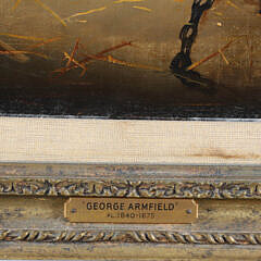 George Armfield Oil on Canvas “Spaniels in an Interior”
