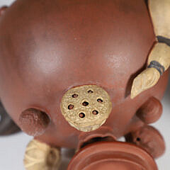 Two Japanese Teapots, a Ceramic and Cast Iron