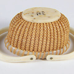 Nap Plank Miniature Double Swing Handle Oval Nantucket Basket Pendant