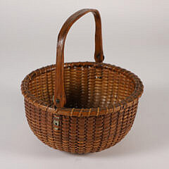Mitchy Ray Small Round Swing Handle Nantucket Basket