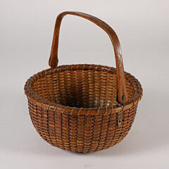 Mitchy Ray Small Round Swing Handle Nantucket Basket