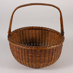 Mitchy Ray Small Round Swing Handle Nantucket Basket