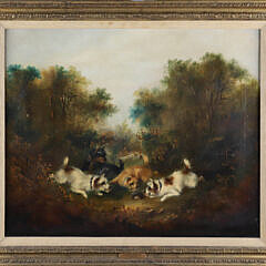 Armfield Oil on Canvas "On the Hunt", 19th Century