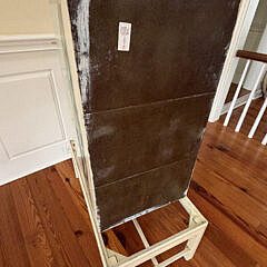 Tole Marine Decorated Trunk on Frame “Portrait of the Ship Medora Off White Haven”