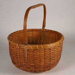 Mitchy Ray Round Swing Handle Nantucket Basket