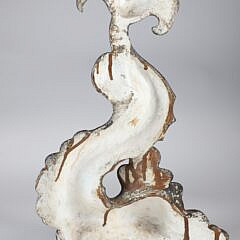 Flamboyant Dolphin Cast Iron Doorstop, 19th Century