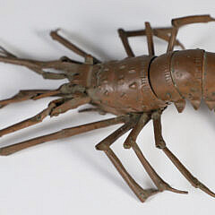 Vintage Japanese Copper Articulated Crawfish