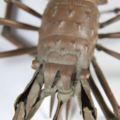 Vintage Japanese Copper Articulated Crawfish