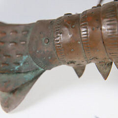 Vintage Japanese Copper Articulated Crawfish