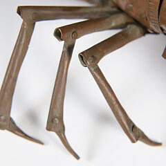 Vintage Japanese Copper Articulated Crawfish