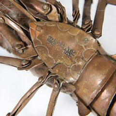 Vintage Japanese Copper Articulated Crawfish