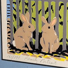 Vintage Donn Russell Limited Edition Silkscreen “Nantucket Family Portrait”