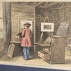 Handcolored 1875 Harpers Weekly Illustration Eastman Johnson’s Studio Nantucket