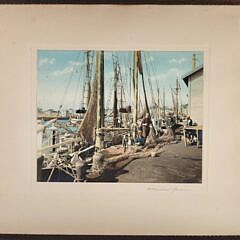 Vintage H. Marshall Gardiner Photograph “Mending Nets, Nantucket”