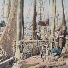 Vintage H. Marshall Gardiner Photograph “Mending Nets, Nantucket”