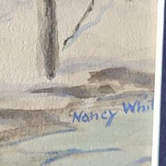 Nancy White Watercolor Painting “Washington Street Shipyard, Nantucket”