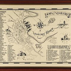 Rare 1930s William Cotton Schontzeler Nantucket Street Map