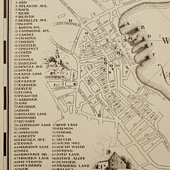 Rare 1930s William Cotton Schontzeler Nantucket Street Map