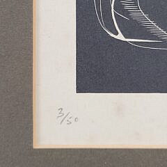 Henry Moore (1898-1986) Reclining Nude Woodcut Print