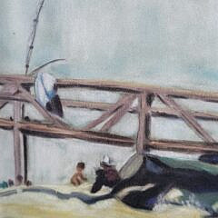 Mid Century Pastel View “Brant Point Lighthouse, Nantucket”