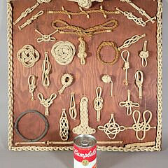 Vintage 1930s U.S. Navy Sailor Made Nautical Knot Display Board