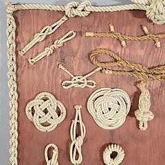 Vintage 1930s U.S. Navy Sailor Made Nautical Knot Display Board