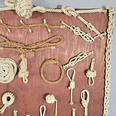Vintage 1930s U.S. Navy Sailor Made Nautical Knot Display Board