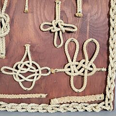 Vintage 1930s U.S. Navy Sailor Made Nautical Knot Display Board