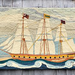 1957-1865 Ship Hooked Rug A