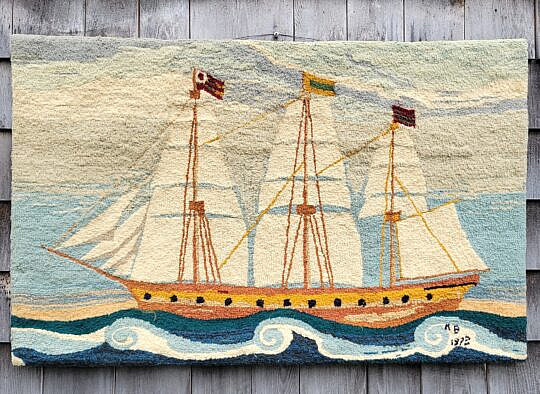 1957-1865 Ship Hooked Rug A